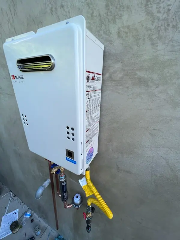 Tankless water heater installation for Brandywine homes