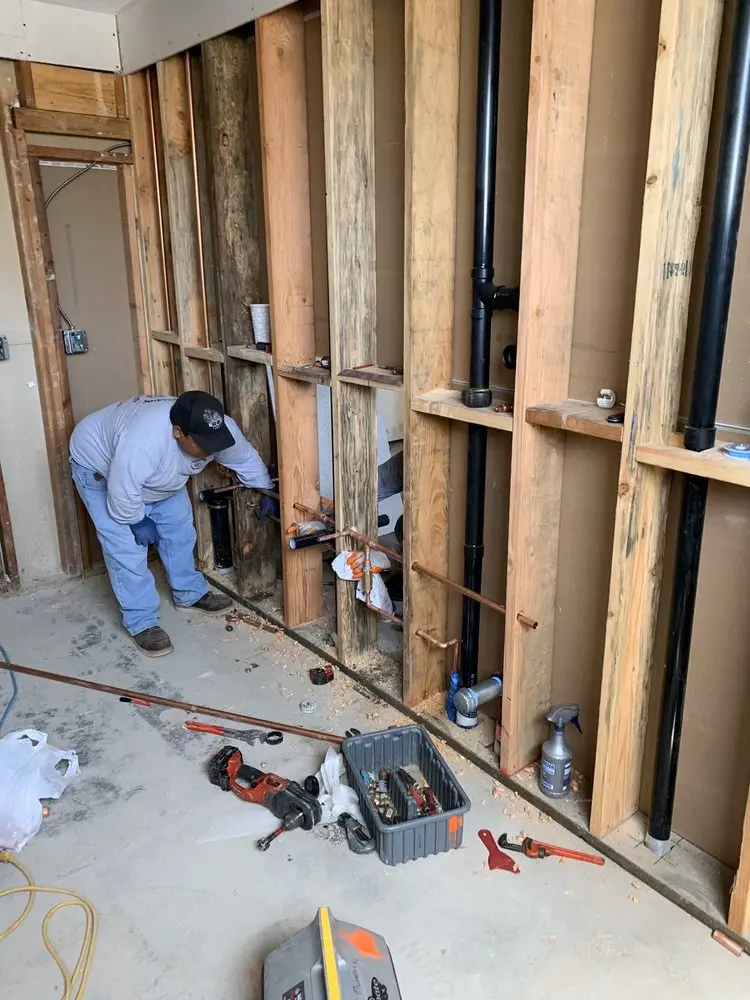 Commercial rough-in plumbing for Water Heater Replacement in Brandywine